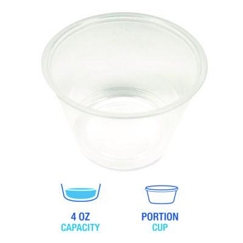 Boardwalk Souffle/Portion Cups, 4 oz, Plastic, Translucent, 2,500/Carton (PRTN4TS)