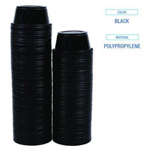 Boardwalk Souffle/Portion Cups, 3.25 oz, Plastic, Black, 2,500/Carton (PRTN325BL)