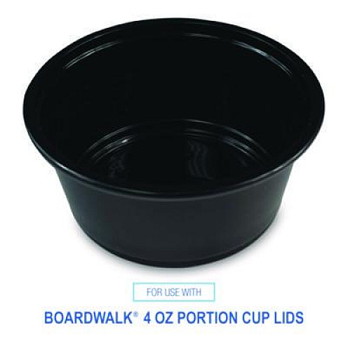 Boardwalk Souffle/Portion Cups, 3.25 oz, Plastic, Black, 2,500/Carton (PRTN325BL)