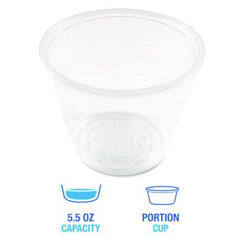 Boardwalk Souffle/Portion Cups, 5.5 oz, Plastic, Translucent, 2,500/Carton (PRTN55TS)