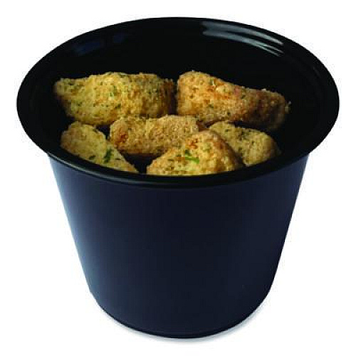 Boardwalk Souffle/Portion Cups, 5.5 oz, Plastic, Black, 2,500/Carton (PRTN55BL)