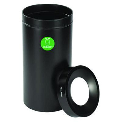Alpine Industries 27 Gallon Black Stainless Steel Compost Can (47527BLKCO)