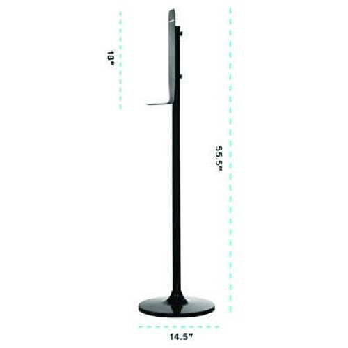 Alpine Industries Automatic Foam Hand Sanitizer/Soap Dispenser with Floor Stand, 40 oz, 4.48 x 6 x 45, White (ALP430FS)