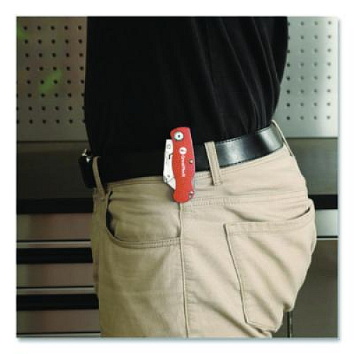 Great Neck Quick Change Lock Back Utility Knife, 3.5" Aluminum Handle, Orange (74201)