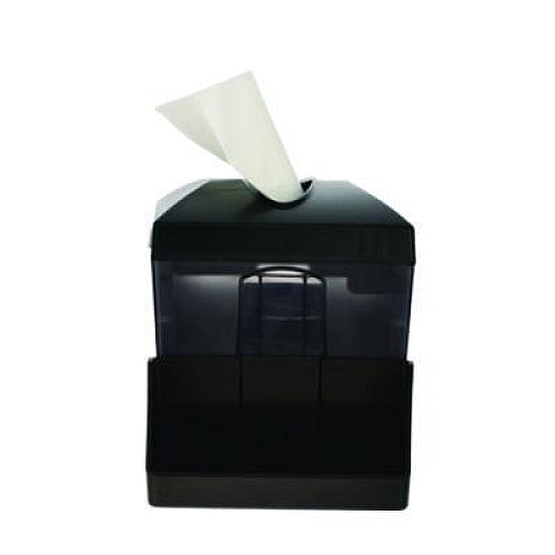 Alpine Industries Interfold Table Top Dispenser Napkin Holder with Caddy, 6 x 14.17 x 6.5, Black (ALP4332C)