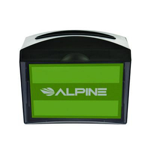 Alpine Industries Interfold Table Top Dispenser Napkin Holder with Caddy, 6 x 14.17 x 6.5, Black (ALP4332C)