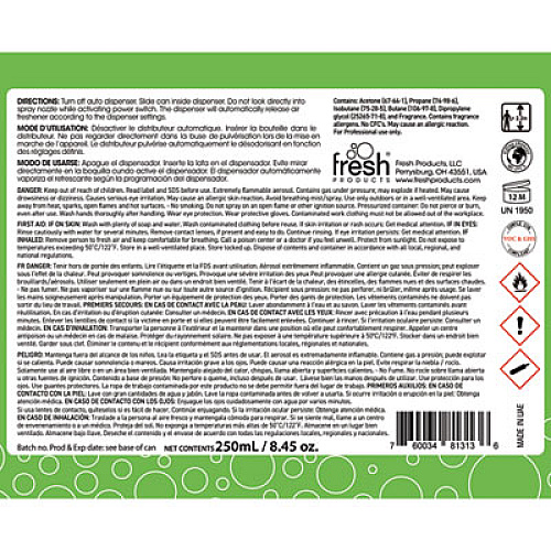 Fresh Products Fusion Metered Aerosols, Cucumber Melon, 8.45, 12/Carton (MA12CM)