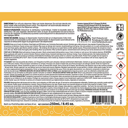 Fresh Products Fusion Metered Aerosols, Citrus Sorbet, 8.45 oz, 12/Carton (MA12CS)