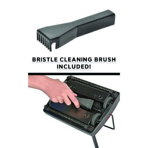 Alpine Industries Manual Triple Brush Carpet and Floor Sweeper, 42.5" Handle, Red (ALP469REDNEW)