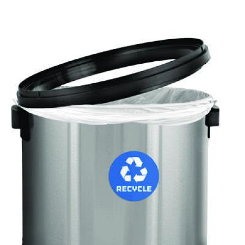 Alpine Industries 17 Gallon Stainless Steel Indoor Recycling Receptacle with Swivel Lid (ALP47065L1R)
