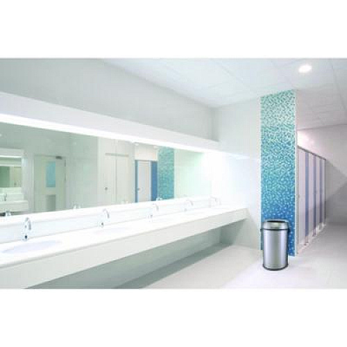 Alpine Industries 17 Gallon Stainless Steel Heavy-Gauge Brushed Open Top Commercial Trash Can (ALP47065L)