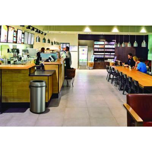 Alpine Industries 17 Gallon Stainless Steel Heavy-Gauge Brushed Open Top Commercial Trash Can (ALP47065L)