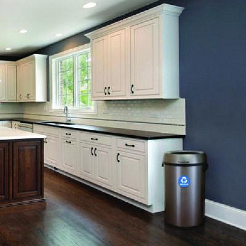 Alpine Industries 17 Gallon Stainless Steel Open Top Recycling Bin Receptacle (ALP47065LR)