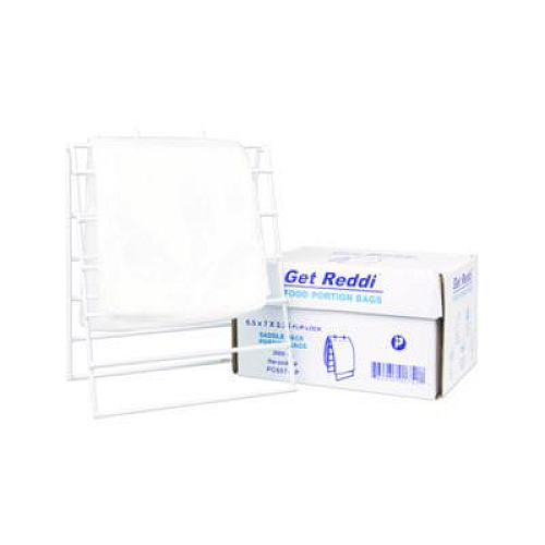 Inteplast Group Get Reddi Saddle Pack Poly Food Portion Bags, Fold-Top Closure, 0.5 mil, 6.5" x 7", Clear, 2,000/Carton (PC657SP)