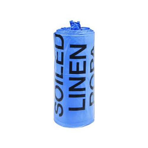 Inteplast Group Institutional Low-Density Can Liners, Soiled Linen, 30 gal, 1 mil, 30" x 43", Blue, 200/Carton (BR3043XHVB)