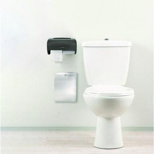 Alpine Industries Side-by-Side Double Roll Toilet Tissue Dispenser, 6.3 x 6.3 x 10.3, Gray (ALP452GRY)