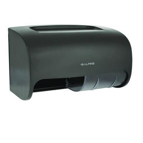 Alpine Industries Side-by-Side Double Roll Toilet Tissue Dispenser, 6.3 x 6.3 x 10.3, Gray (ALP452GRY)