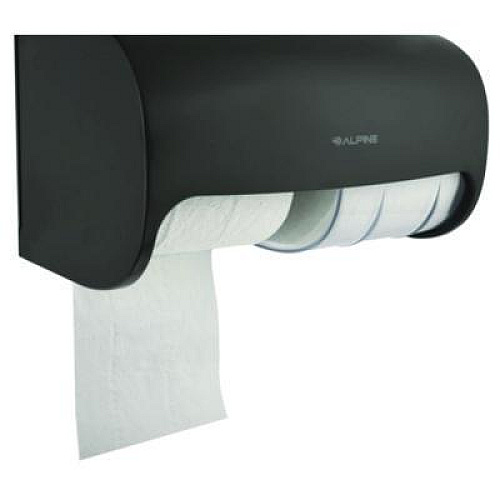 Alpine Industries Side-by-Side Double Roll Toilet Tissue Dispenser, 6.3 x 6.3 x 10.3, Gray (ALP452GRY)