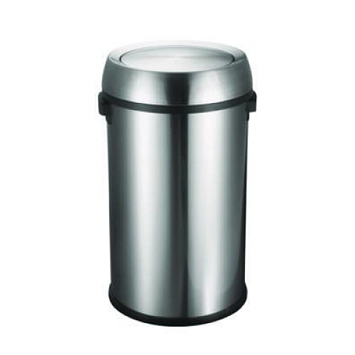 Alpine Industries 17 Gal Stainless Steel Swivel Trash Can Cover, 15.7 x 15.67 x 15.67, Silver (ALP47065LC)