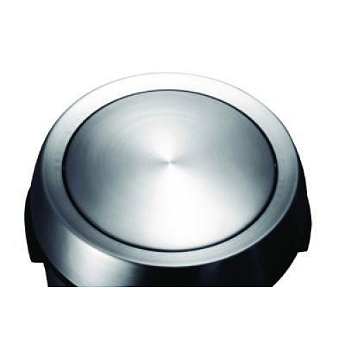 Alpine Industries 17 Gal Stainless Steel Swivel Trash Can Cover, 15.7 x 15.67 x 15.67, Silver (ALP47065LC)