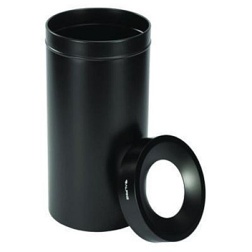Alpine Industries 27 Gallon Stainless Steel Commercial Indoor Trash Can, Black (ALP47527BLK)