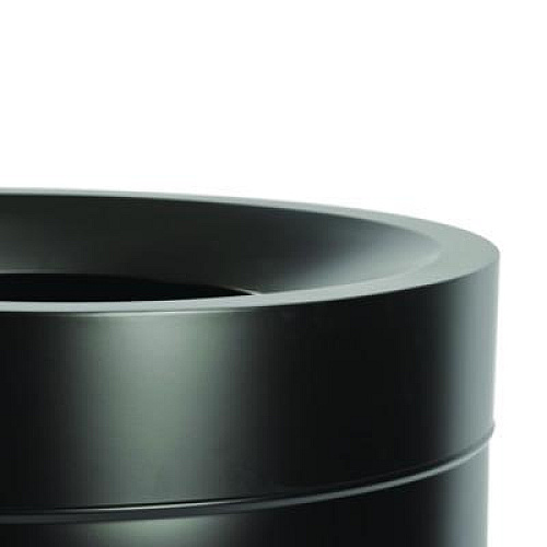 Alpine Industries 27 Gallon Stainless Steel Commercial Indoor Trash Can, Black (ALP47527BLK)