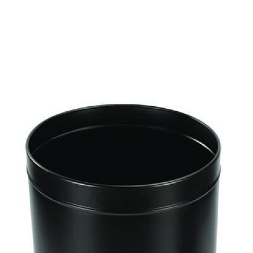 Alpine Industries 27 Gallon Stainless Steel Commercial Indoor Trash Can, Black (ALP47527BLK)