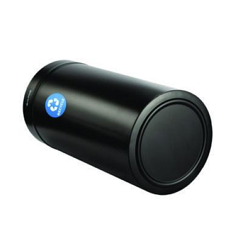Alpine Industries 27 Gallon Stainless Steel Recycling Can, Black (ALP47527BLKR)