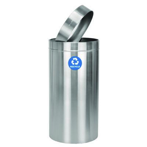 Alpine Industries 27 Gallon Stainless Steel Recycling Can, Brushed Stainless Steel (ALP47527R)