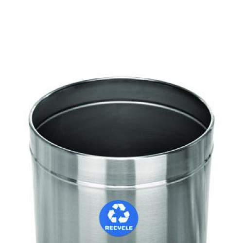 Alpine Industries 27 Gallon Stainless Steel Recycling Can, Brushed Stainless Steel (ALP47527R)