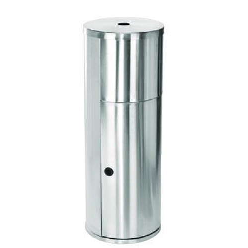 Alpine Industries Stainless Steel 7 Gal Trash Can with Gym Disinfecting Wipes Dispenser (ALP4777)