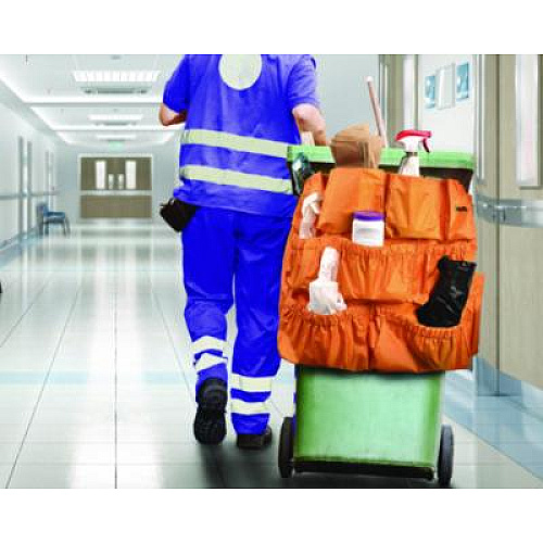 Alpine Industries 12-Pocket Trash Can Caddy Bag, 12 Compartments, Orange (ALP47771)
