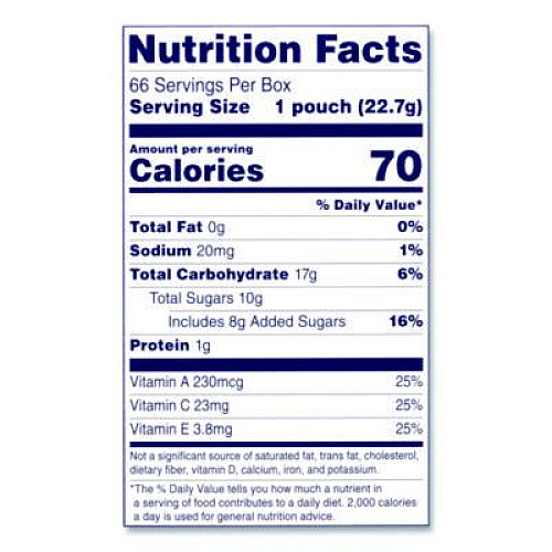 Welch's Fruit Snacks, Mixed Fruit, 0.8 oz Pouch, 66 Pouches/Box (20900320)