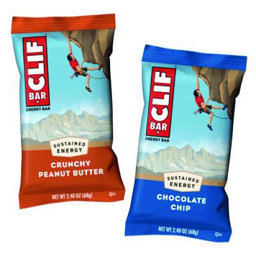 CLIF Bar Energy Bar, Chocolate Chip/Crunchy Peanut Butter, 2.4 oz, 20/Box (22000438)