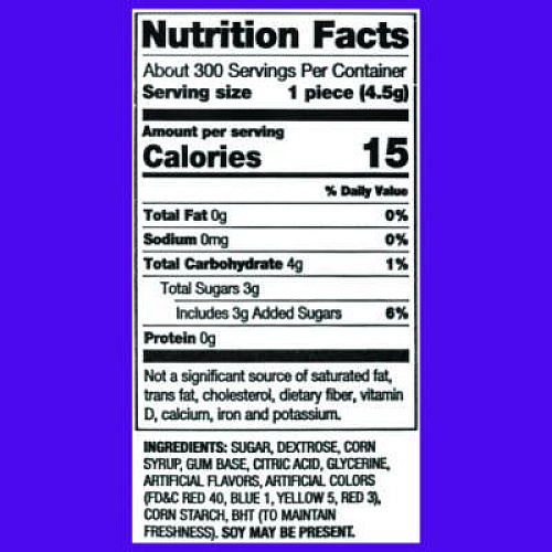 Dubble Bubble Bubble Gum Assorted Flavor Twist Tub, 300 Pieces/Tub, 1 Tub/Carton (22000223)
