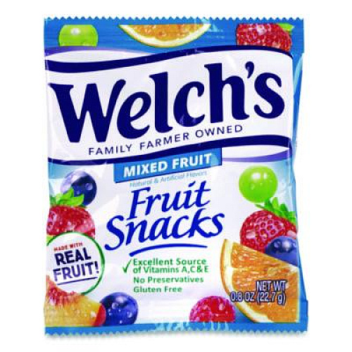Welch's Fruit Snacks, Mixed Fruit, 0.9 oz Pouch, 40/Box (PIM94068)