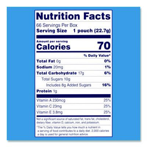 Welch's Fruit Snacks, Mixed Fruit, 0.9 oz Pouch, 40/Box (PIM94068)