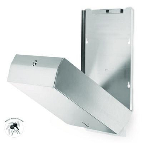 Alpine Industries Vertical C-Fold/Multi-Fold Paper Towel Dispenser, 14.5 x 4 x 11.2, Brushed Stainless Steel (ALP480)