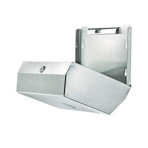 Alpine Industries Horizontal C-Fold/Multi-Fold Paper Towel Dispenser, 7.08 x 3.93 x 10.82, Brushed Nickel (ALP481S)
