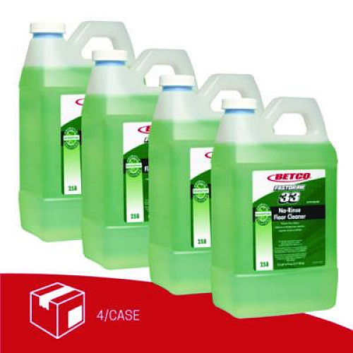 Betco BioActive Solutions No-Rinse FastDraw Floor Cleaner, Rain Fresh Scent, 2 L Bottle, 4/Carton (2584700)