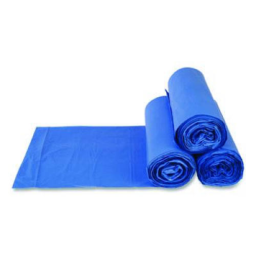 Inteplast Group High-Density Commercial Can Liners, 60 gal, 18 mic, 40" x 48", Blue, 200/Carton (BRS404818BL)