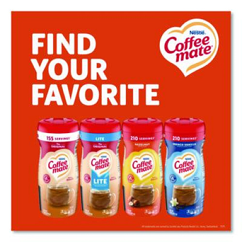 Coffee mate Non-Dairy Powdered Creamer, Hazelnut, 15 oz Canister, 12/Carton (12345CT)