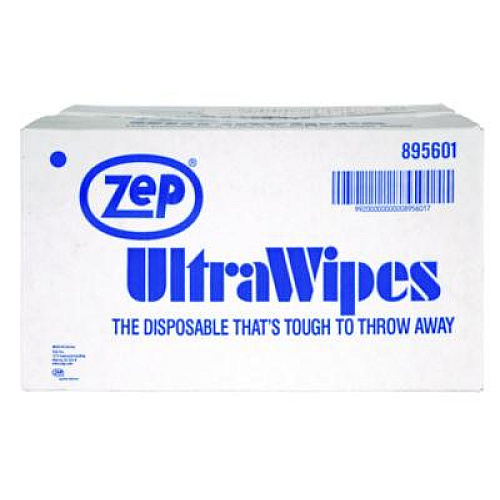 Zep Ultra Wipes, 1-Ply, 14 x 12, Blue, 450/Carton (895601)