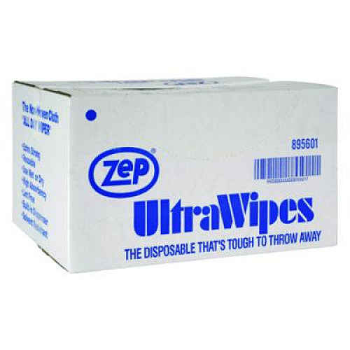 Zep Ultra Wipes, 1-Ply, 14 x 12, Blue, 450/Carton (895601)