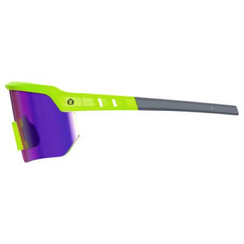 ergodyne Skullerz AEGIR Anti-Scratch Enhanced Anti-Fog Safety Glasses, Lime Half Frame, Polarized Mirrored Purple Single Lens (55061)