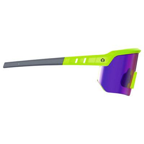 ergodyne Skullerz AEGIR Anti-Scratch Enhanced Anti-Fog Safety Glasses, Lime Half Frame, Polarized Mirrored Purple Single Lens (55061)