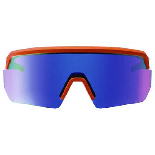ergodyne Skullerz AEGIR Anti-Scratch Enhanced Anti-Fog Safety Glasses, Orange Half Frame, Polarized Mirrored Blue Single Lens (55062)