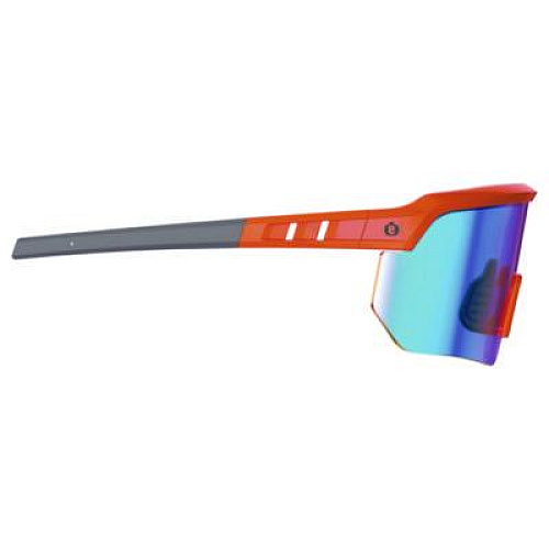 ergodyne Skullerz AEGIR Anti-Scratch Enhanced Anti-Fog Safety Glasses, Orange Half Frame, Polarized Mirrored Blue Single Lens (55062)