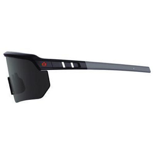 ergodyne Skullerz AEGIR Anti-Scratch Enhanced Anti-Fog Safety Glasses, Matte Black Half Frame, Polarized Smoke Single Lens (55063)