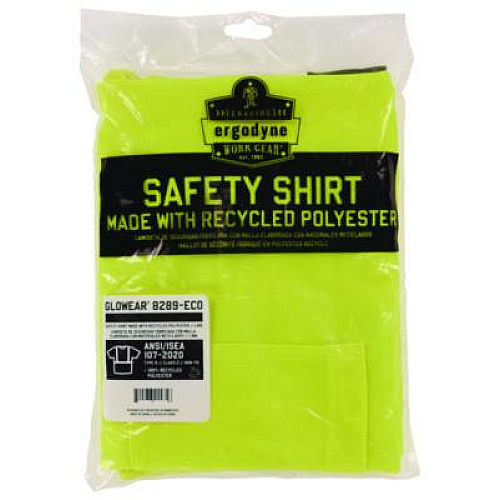 ergodyne GloWear 8289-ECO Class 2 Recycled Hi-Vis T-Shirt, 3X-Large, Lime (21537)